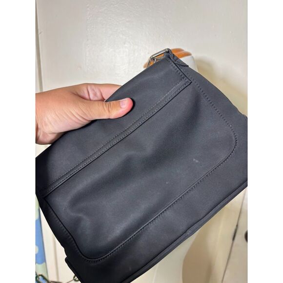 Nine West Purse Chain Link Strap 90s Silver Clean Girl Minimalist Black Shoulder - Picture 4 of 4